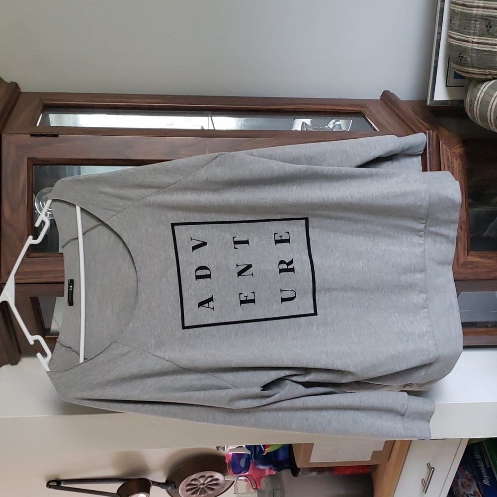 Paperwork, Longe Sleeve Top, Size 2X, Gray, Never Worn